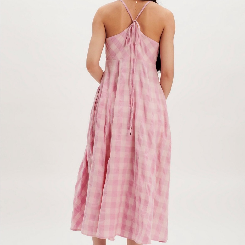 FREE PEOPLE VIA MIDI DRESS BLUSH COMBO - Picture 4 of 4